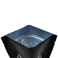 Pochette en plastique durable de 5kg de taille personnalisée sac noir mat anti-odeur grande pochette debout
