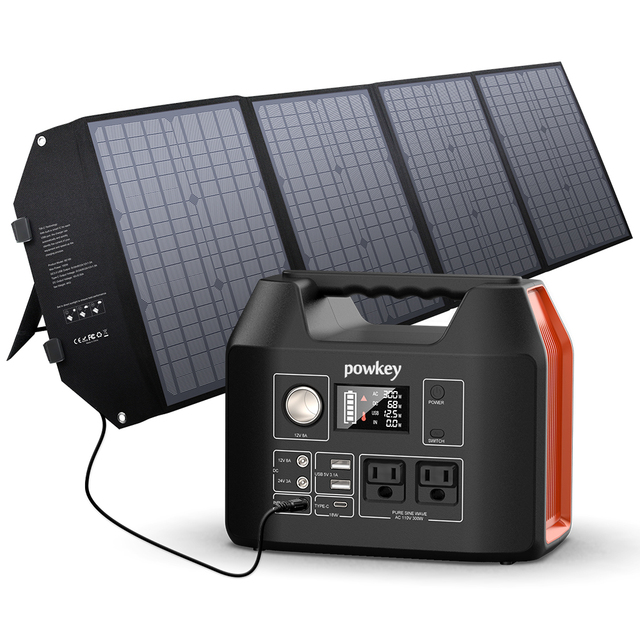 Wholesale Price 300W Battery Solar Power Station Outdoor Kit off Grid Portable Solar Generator with Car External Battery