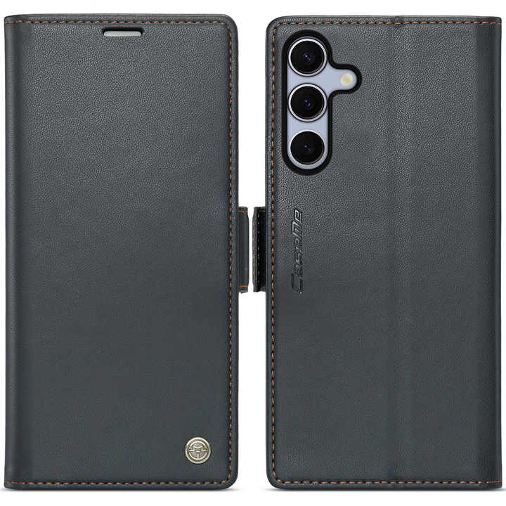 Caseme 023 PU Leather Flip Wallet Card Holder Stand Holder Mobile Phone Cover Case For Samsung Galaxy S25