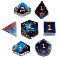 Dungeons & Dragons Dés en résine Jeu de société RPG Dés en résine Ensemble de 7 dés du MDN