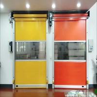 Puerta Enrollable de PVC de Alta Velocidad y Diseño Industrial, Puerta Enrollable Automática a Prueba de Polvo para Cuartos Limpios, Talleres y Almacenes