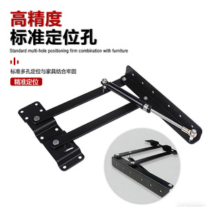 Mécanisme de levage pour table basse Wansheng, réglage pneumatique noir, support pliable, accessoire de quincaillerie pour meubles - Product Image 1