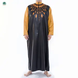 Al Haramain Latest Design Muslim Saudi Kurta Custom Kaftan Loose Abaya Dress Ethnic Thobe Islamic Clothing For Adult.