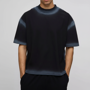 Camiseta con estampado de logotipo personalizado de verano de algodón 100% de alta calidad, camisetas lisas en blanco para hombre, camiseta Premium 210 GSM - Product Image 1