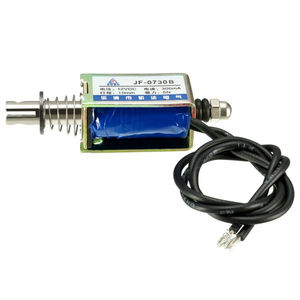 12V 5N 10 Stroke سحب دفع نوع الملف اللولبي الكهرومغناطيسي نوع الإطار المفتوح الحركة الخطية 6 Stroke Push Bar Dia - Product Image 3