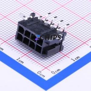 430450809 Wire-to-Board Pin Header SMD,P=3mm,Horizontal Mount Connector 2x4P 3mm Horizontal Mount Micro-Fit (MX 3.0) - Product Image 2