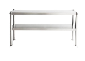 Étagère murale en acier inoxydable de haute qualité VICTORY KITCHEN, étagère de rangement à 2 niveaux, équipement de restauration, étagère de table - Product Image 6