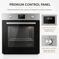 Four domestique et commercial de 66 L avec système de refroidissement, ventilateur de convection, sûr et durable, en acier inoxydable, facile à nettoyer