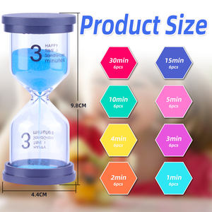 Sablier personnalisé 6 couleurs – Minuterie de 1, 3, 5, 10, 15, 30 minutes pour jeux d'enfants, salle de classe, bureau - Product Image 5