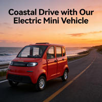 BAIMA Mini Coche Eléctrico de 4 Ruedas de Baja Velocidad para Adultos, 50 km/h Velocidad Máxima, 4 Plazas, Batería de Plomo-Ácido de 1000W en Venta