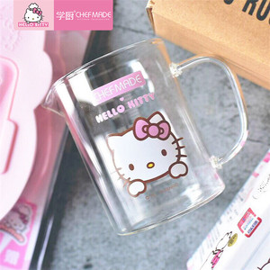 CHEFMADE Outil de Cuisine Petit 350ml Transparent Haute Tasse à Mesurer <span class=keywords><strong>En</strong></span> <span class=keywords><strong>Verre</strong></span> Borosilicate Avec Mesure - Product Image 1