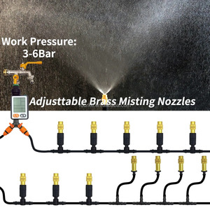 Sistema de Nebulización y Enfriamiento para Exteriores de 5M-30M, Riego de Jardín, <span class=keywords><strong>Boquillas</strong></span> Atomizadoras de Latón de 1/4'', Manguera de 4/7mm para Patio e Invernadero - Product Image 3