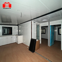 Maison conteneur extensible de luxe moderne à 2 étages 20ft/40ft en acier léger, étanche et résistante au vent, 3-5 chambres, cuisine, séjour
