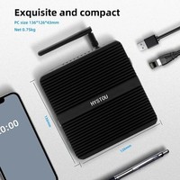 Mini PC HYSTOU avec processeur Quad Core N100 sans ventilateur, ordinateur de bureau industriel, RAM DDR4 disponible, double écran, NUC 2026