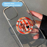 Support de téléphone rotatif à 360° pour bureau, en forme d'animaux d'anime, avec poignée magnétique rétractable, vente en gros
