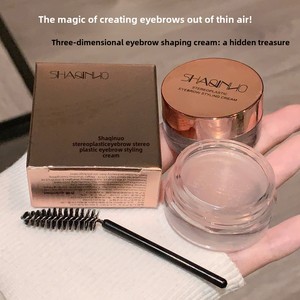 Gel Sourcils 3D Végan Mat Séchage Rapide Résistant à l'Eau, Coiffant et Éclaircissant, Doux et Transparent avec Brosse – Vente en Gros - Product Image 1