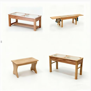 Tavolo Sensoriale Montessori in Legno di Faggio per Bambini, Arredamento in Legno per Asili <span class=keywords><strong>e</strong></span> Scuole Materne, Tavolo per Attività con Sabbia <span class=keywords><strong>e</strong></span> Acqua - Product Image 2