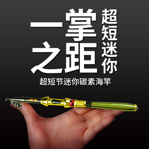 Canne à pêche télescopique en fibre de carbone ultra courte et portable pour la pêche en eau salée et la pêche en mer. - Product Image 3