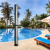 Tiktok style prix usine vente à chaud 38L CYLINDRE douche solaire extérieure matériau PVC ioniseur solaire pour piscines et jardin
