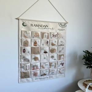 Tùy Chỉnh Tường Trang Trí Cho Quà Tặng Kế Hoạch Để Eid 70*94Cm <span class=keywords><strong>Ramadan</strong></span> Mubarak Túi Vải Đếm Ngược <span class=keywords><strong>Ramadan</strong></span> Advent Lịch - Product Image 5