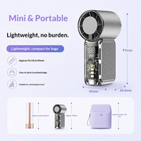 Nouveau ventilateur portable transfrontalier T689 MINI, rechargeable par USB, pour extérieur, avec éclairage LED et moteur sans balais, 1000-1200mAh