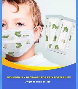 Высококачественные дизайнерские индивидуально упакованные защитные Детские маски, модная детская маска для лица, защитные 3-слойные маски для лица