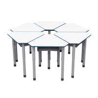 Table triangulaire moderne à hauteur réglable, mobilier scolaire, table d'élève, table d'activité, table de classe