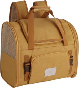 <b>Pet</b> <b>Backpack</b> <b>Carrier</b> for Small Dogs Puppies Breathable Collapsible Eco-friendly Polyester Zipper 10kg Capacity Fashion Portable - Product Image 1