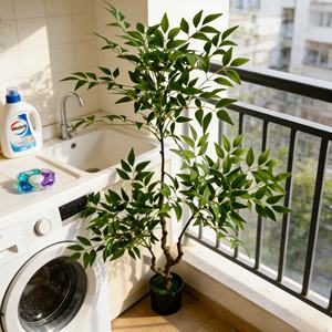 Plantes artificielles en pot, bonsaïs en plastique, feuilles réalistes, <span class=keywords><strong>arbre</strong></span> pour la maison et l'extérieur, vente en gros à prix réduit - Product Image 5