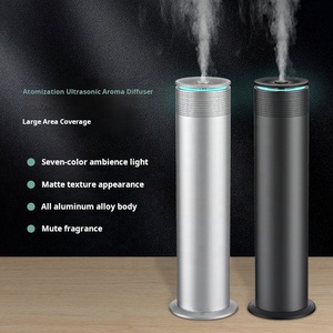 Bán Buôn Khách Sạn Sang Trọng Không Dùng Nước Thông Minh Tinh Dầu Tháp Khuếch Tán Hương Thơm Bạc Hình Trụ Màu Đen Khuếch Tán Hương Thơm Cho Nhà Sử Dụng - Product Image 2