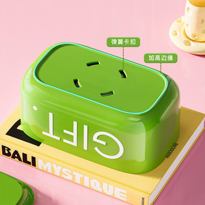 Green Tissue Box With Magnetic Spring For Bathroom Kitchen Multifunctional Use - Product Image 2