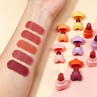 Rouge à lèvres mat FAIRY LS42 en forme d'étoile, format voyage, hydratant, 18 couleurs, pigment doux et intense, 6 pièces, vente en gros