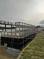 Réservoir d'eau composite BDF souterrain, assemblé par boulons, structure anticorrosion et étanche, pour stockage enterré et applications incendie