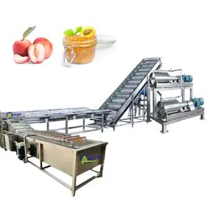 Línea de procesamiento de puré de ciruela Máquina pulpadora completa de jugo de fruta melocotón