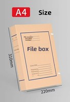 Boîte de rangement pour documents en papier kraft épaissi, sans acide, robuste, avec option d'impression de logo, modèle 008, fabriqué en Chine