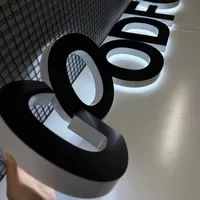 DakeSign OEM ODM Lettres rétroéclairées personnalisées pour la publicité des restaurants de restauration rapide, éclairage en acier inoxydable, panneaux étanches IP65