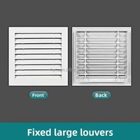Ventilateur fixe à grandes persiennes en aluminium pour système de ventilation de climatisation HVAC avec sortie de grille de filtre vierge