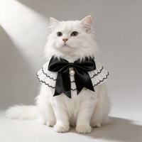 Bavoir en dentelle pour animaux de compagnie avec nœud, Bandana de luxe pour chien et chat, Accessoires de cou pour animaux de compagnie pour séances photo, Vente en gros