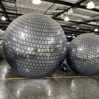 Orbes miroir géantes en PVC gonflables sur mesure, argentées, pour la décoration de fêtes, d'événements et de mariages, boule disco miroir gonflable