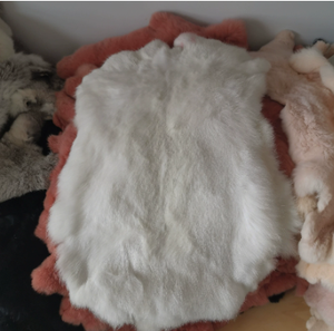 Pelle di Coniglio Naturale Intera per Artigianato Fai-da-Te, Giocattoli, Ginocchiere, Cuscini, Decorazioni e Accessori in <span class=keywords><strong>Pelliccia</strong></span> - Product Image 5