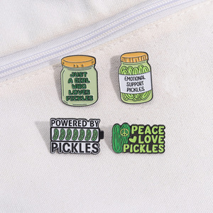 Meistverkaufter Großhandels-Anstecker für Gurken-Liebhaber mit 'Peace Love' und Weichem Emaille, Individuelles Logo-Abzeichen, Anstecknadel - Product Image 4