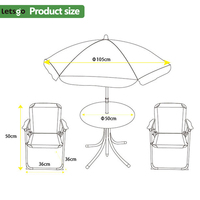 Mini Ins personnalisé mignon dessin animé Animal conception enfant Table chaise parapluie Patio Combo Set pour le divertissement