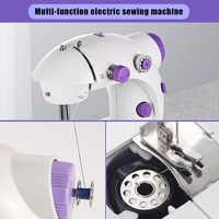 Machine à coudre domestique multifonctionnelle, mini machine à coudre électrique avec table d'extension et lumière LED pour vêtements