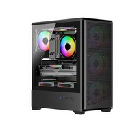 Vente directe usine – Boîtier de jeu E-sport Seaview Room avec panneau latéral transparent intégral, RGB, style vertical MicroATX, supports en acier