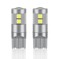 T10 3030 9SMD 9 LED sans erreur non polarité 194 168 3030 voiture cale plaque d'immatriculation lumière marqueur lampe inverse ampoule blanc
