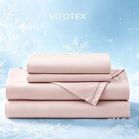 Drap de lit rafraîchissant et respirant, taille King, ensemble de literie d'été, tissu doux absorbant la transpiration, drap-housse et 2 taies d'oreiller