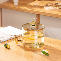 Carafe en verre avec couvercle, résistante aux hautes températures, écologique, 2,6 L, pour usage domestique et en restauration