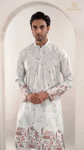 Kurta de Diseño Verde Menta, Prenda Étnica Elegante con Estampado Moderno, Perfecta para Looks Festivos y Tradicionales - Product Image 6