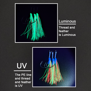Hameçons circulaires en acier à haute teneur en carbone XUHANG PXSW01-PT pour la pêche au leurre, ciblant le cabillaud, le bar, le poisson-chat, le brochet, le requin, pour l'utilisation en eau salée et en rivière, lumineux UV - Product Image 6