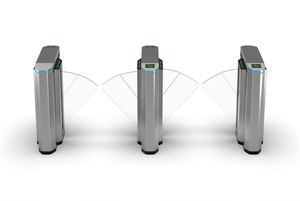 Porte de tourniquet de barrière d'aileron d'entrée d'acier inoxydable de RFID 304 avec le système de contrôle d'accès pour la station de métro - Product Image 4